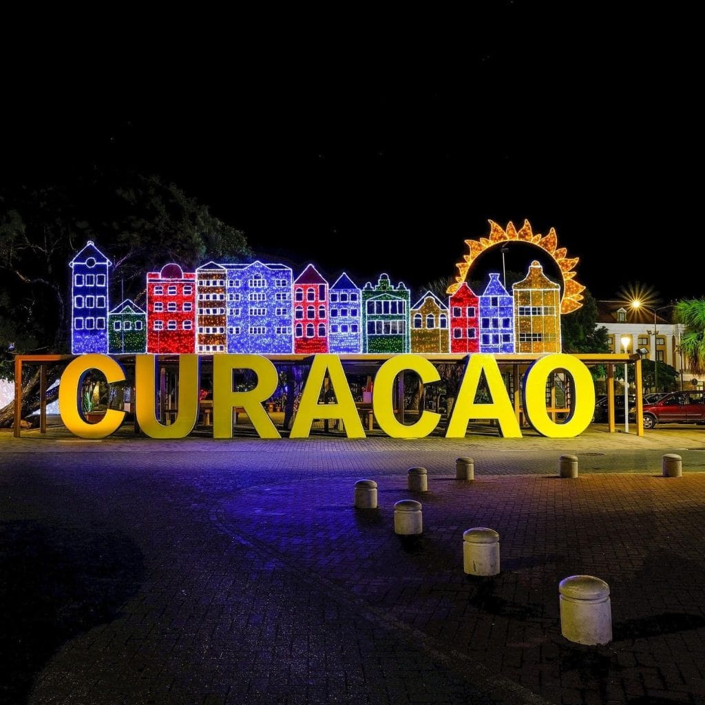 Curacao sign for Christmas for the last trip of the year